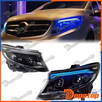 Projecteur principal avant pour MERCEDES W447 | 12V, 36W, 6000K, 6000Lm